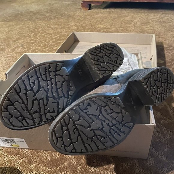 NIB $235 Born Taupe Triana Boots 7.5-M Suede Leather Wool Blanket Aztec New - Picture 6 of 8